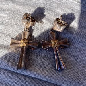 Sterling silver crosses marked stg on back